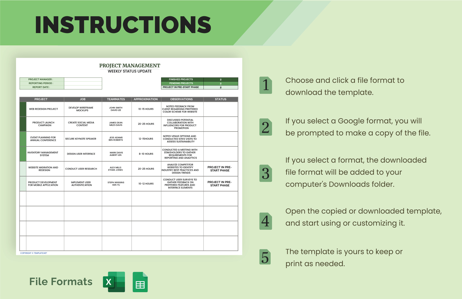 Project Status Update Template