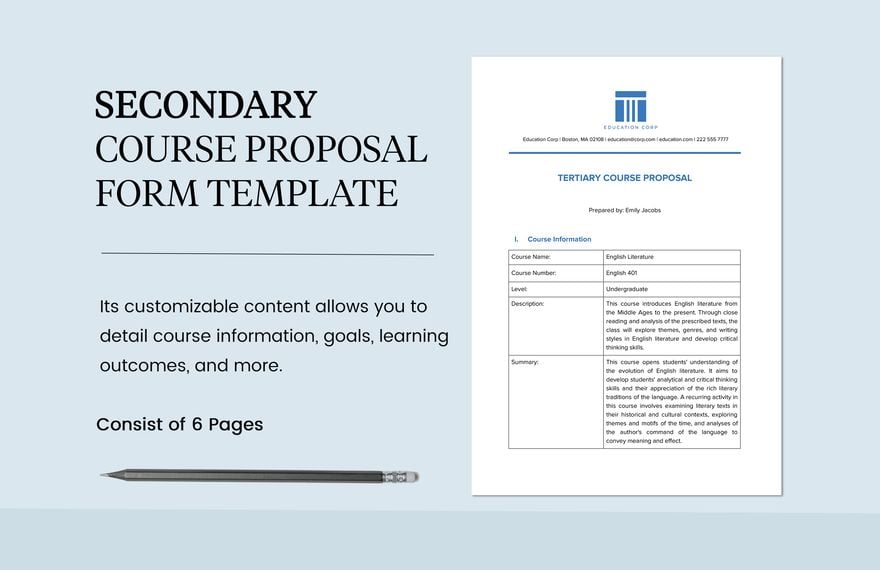 Secondary Course Proposal Form