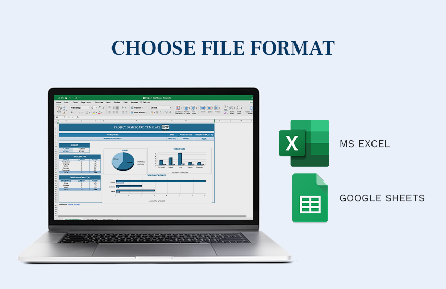 Project Dashboard Template - Google Sheets, Excel | Template.net