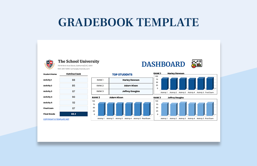 Gradebook Template Download in Excel Google Sheets Template net
