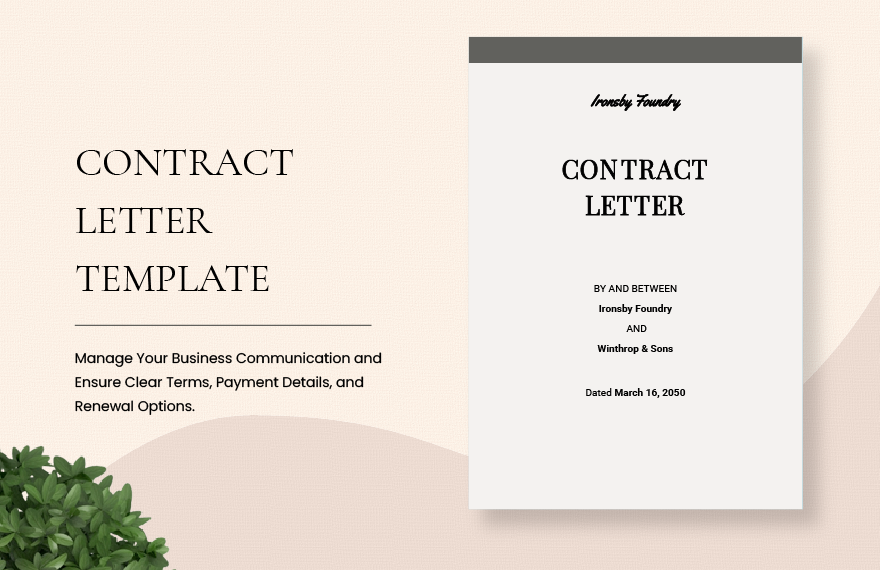 Free Contract Letter