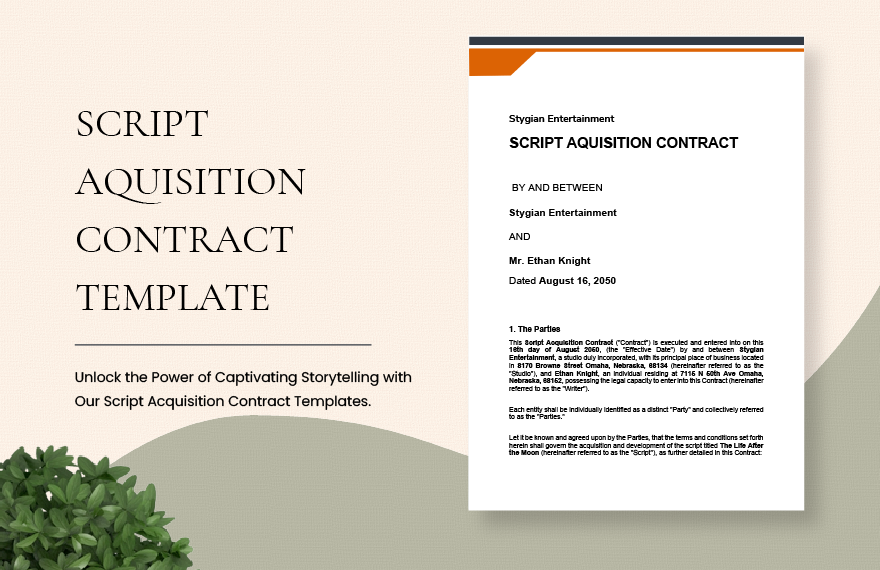 Script Acquisition Contract