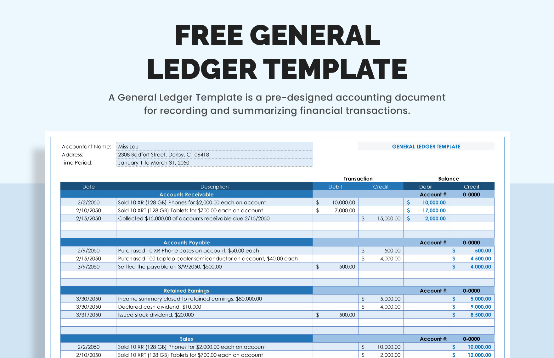 FREE Ledger Template Download In Word Google Docs Excel PDF 