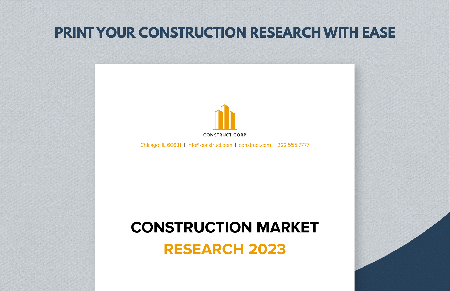 Construction Market Research 2023