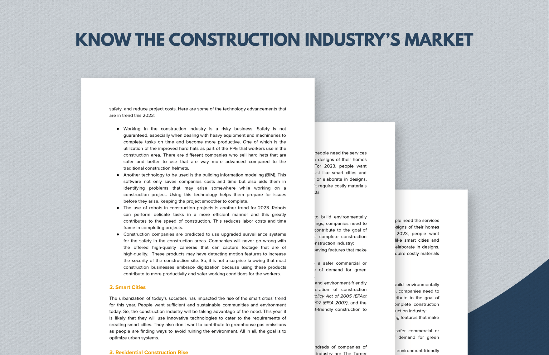 Construction Market Research 2023