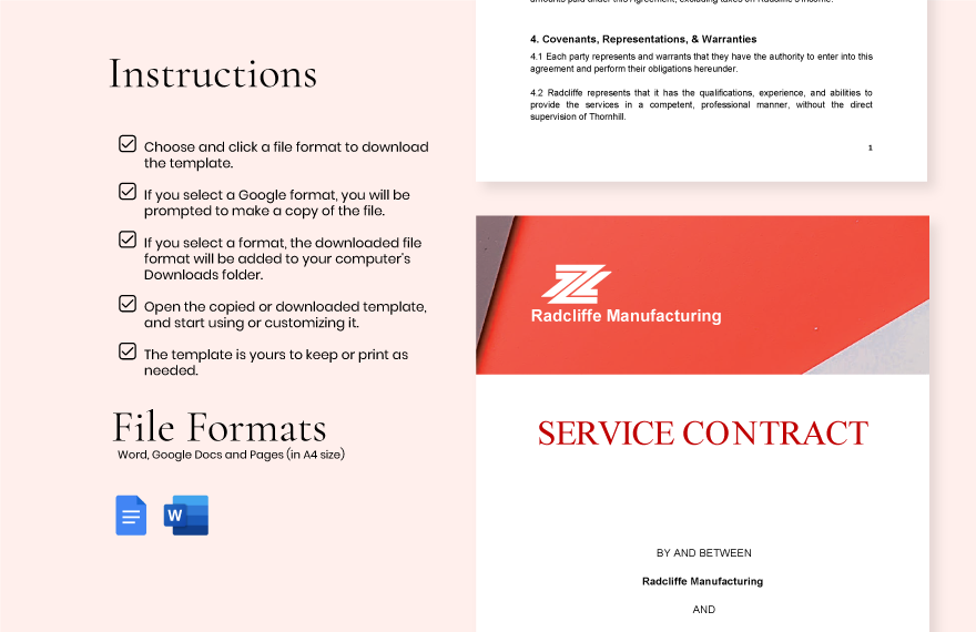 Generic Contract Example Template