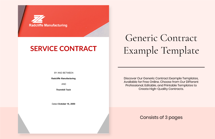 Free Generic Contract Example Template