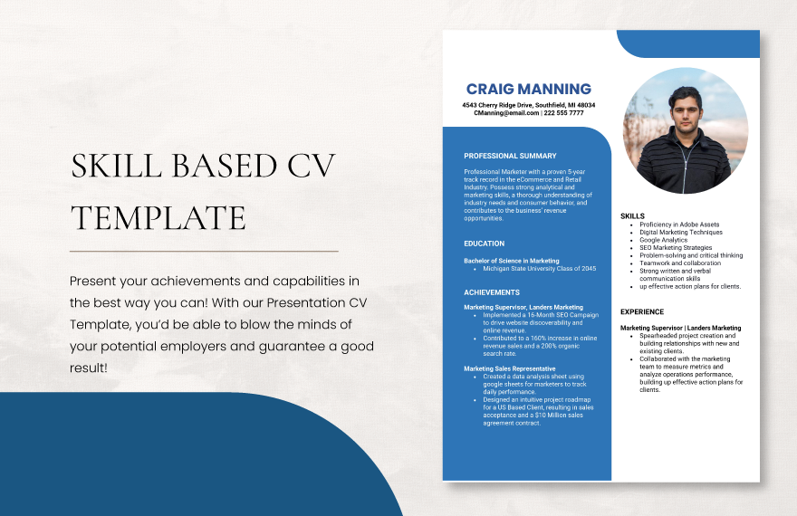 Skill Based CV Template