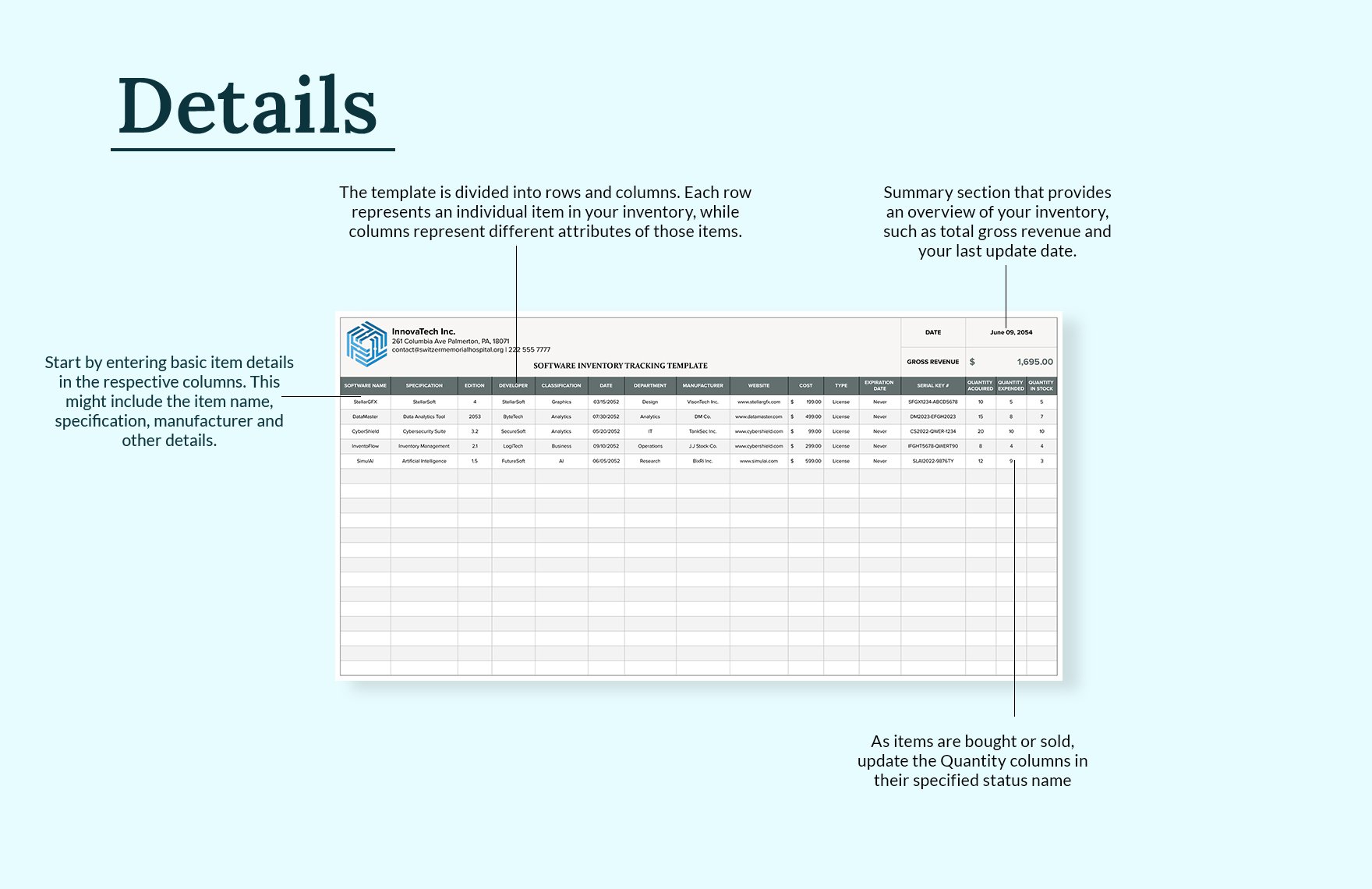 Inventory Tracking Template