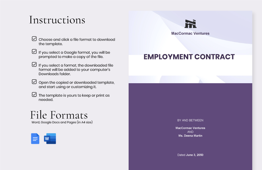 Contract Document Template