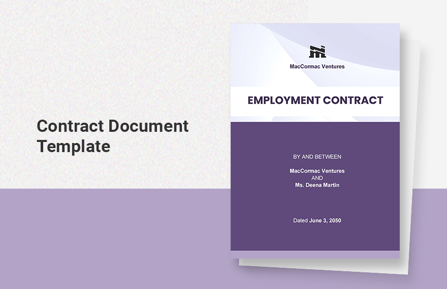 Hotel Contract Word Templates Design Free Download Template net
