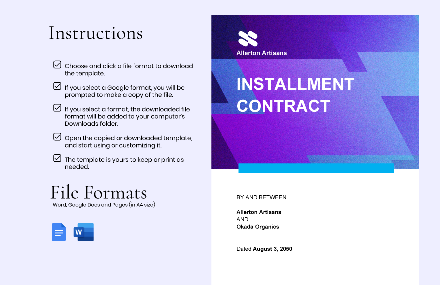 Installment Contract Template