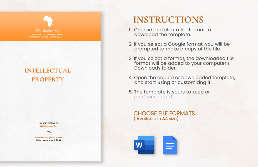 Intellectual Property Agreement Template