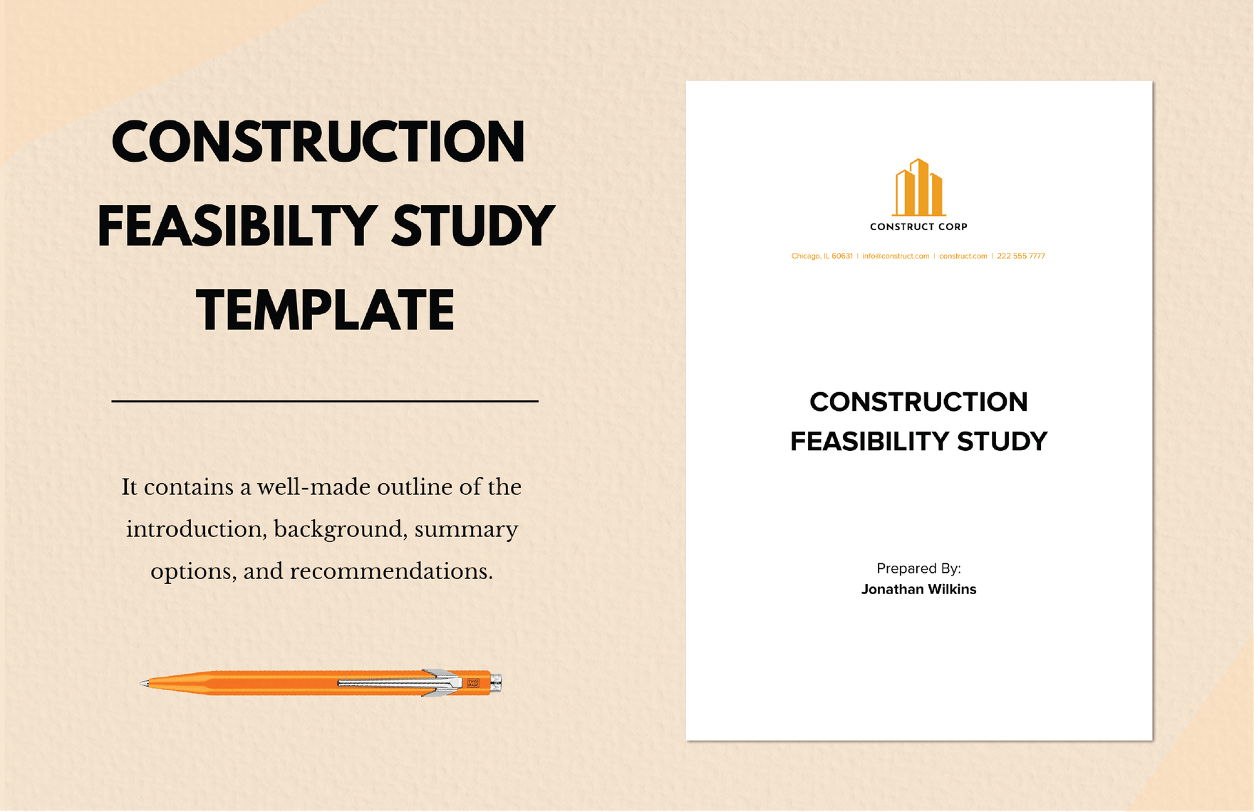 Construction Feasibility Study in Word, Google Docs