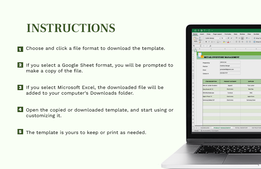 Retail Inventory Management Template