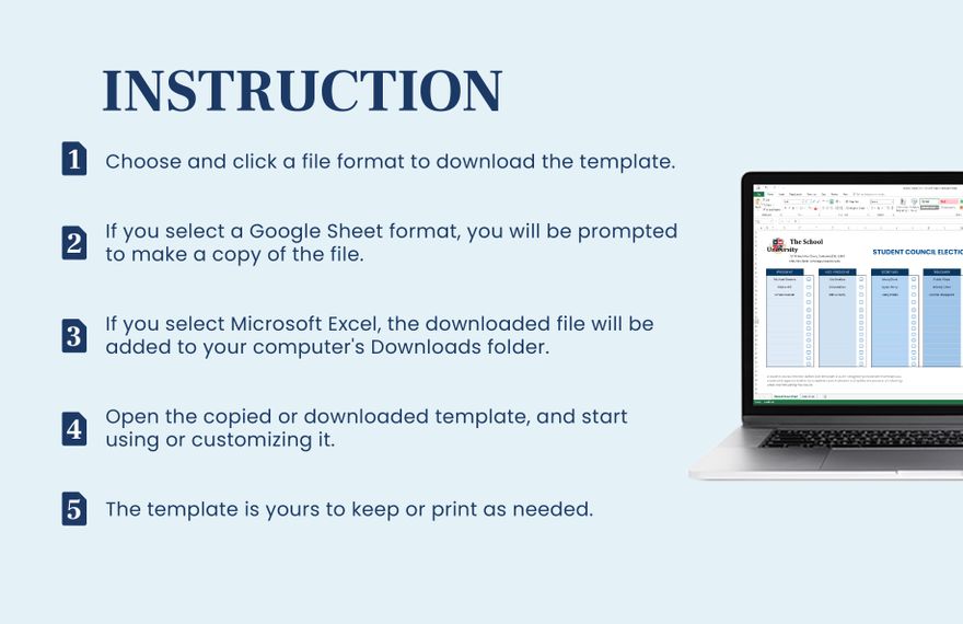 Student Council Election Ballot Template In Excel Google Sheets