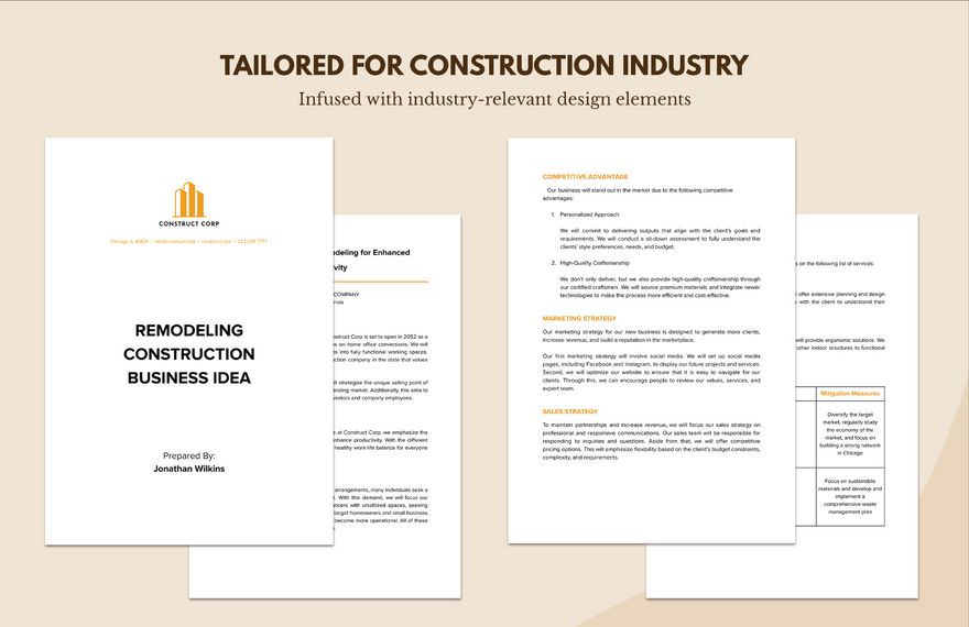 Remodelling Construction Business Idea