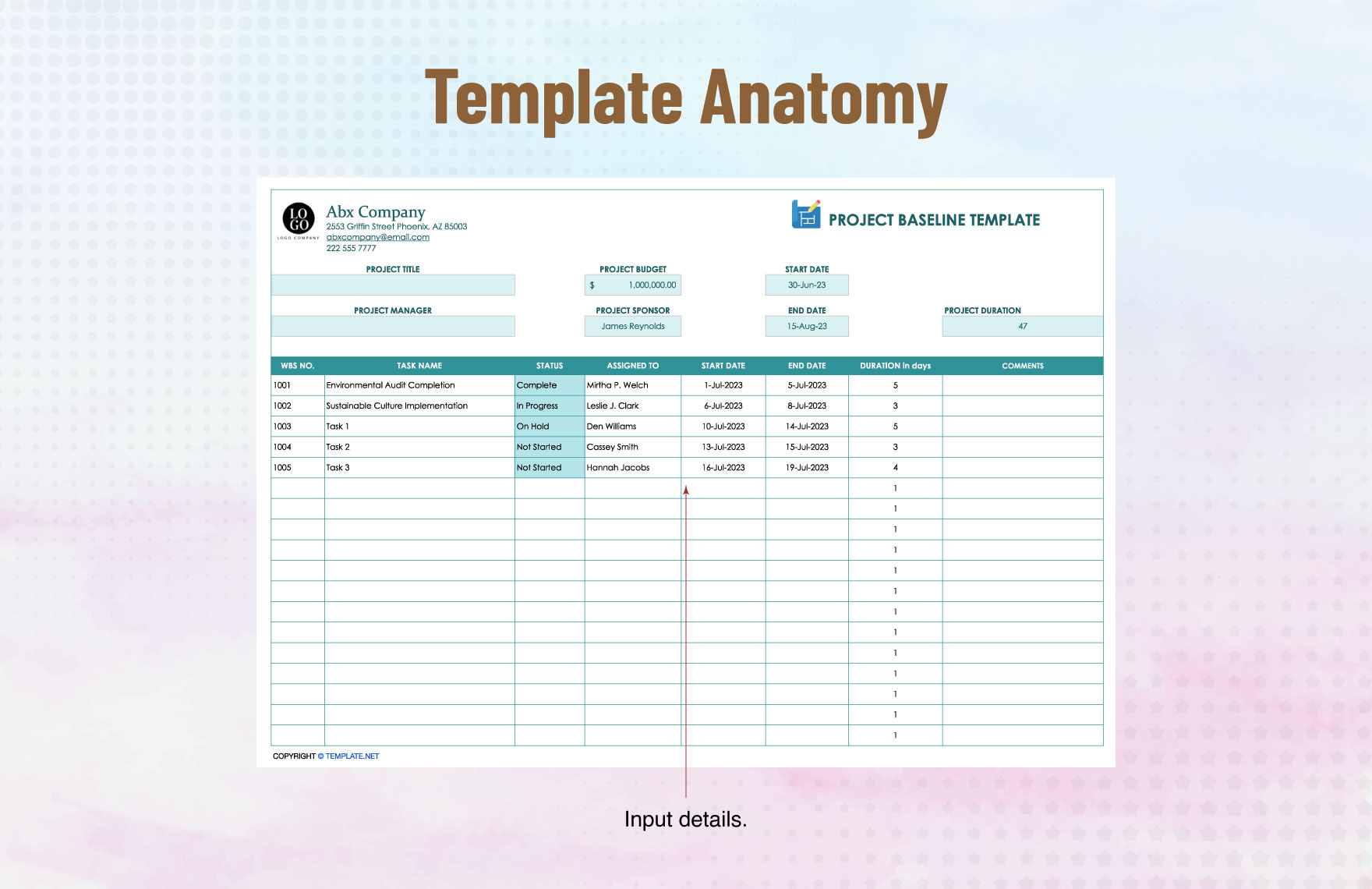 Project Baseline Template