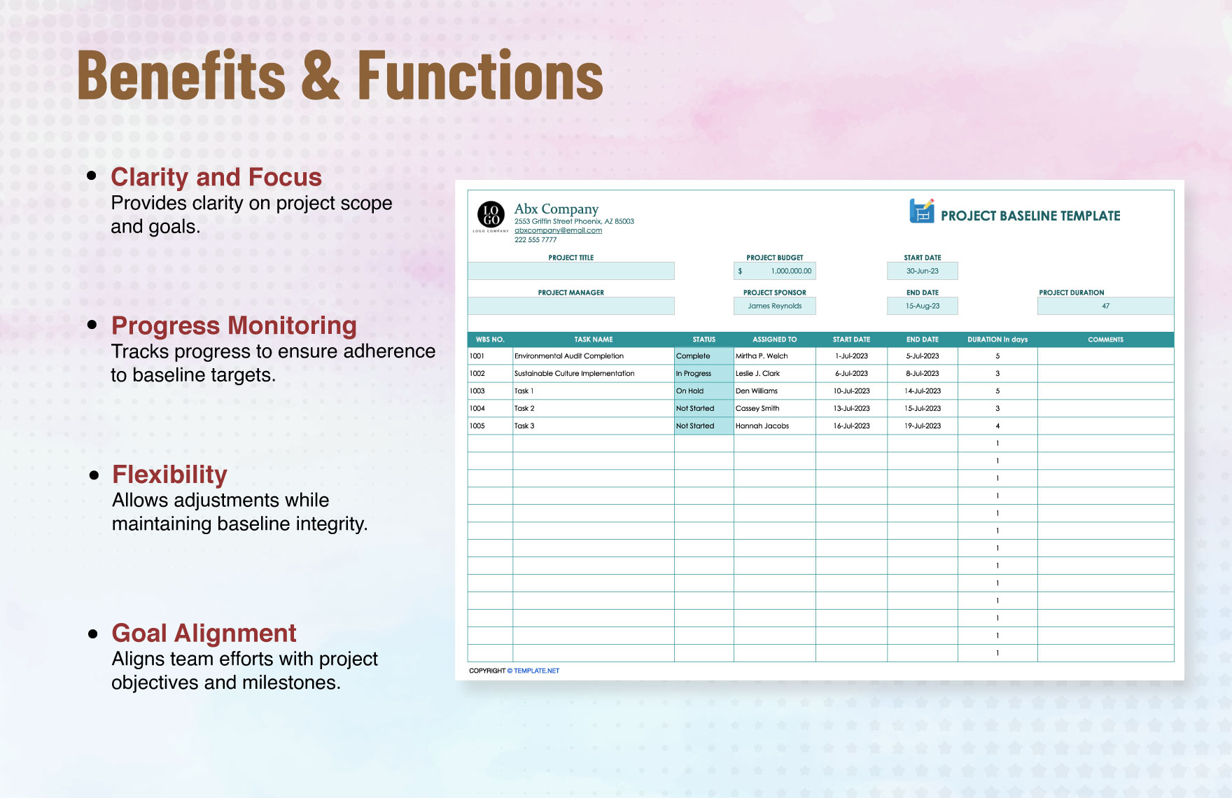 Project Baseline Template