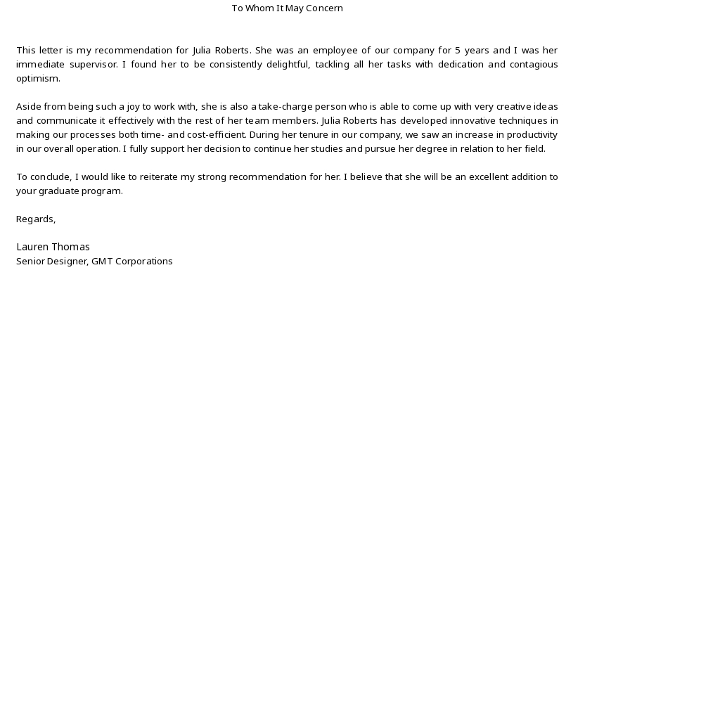 Letter of Recommendation for Graduate School from Supervisor Template.jpe