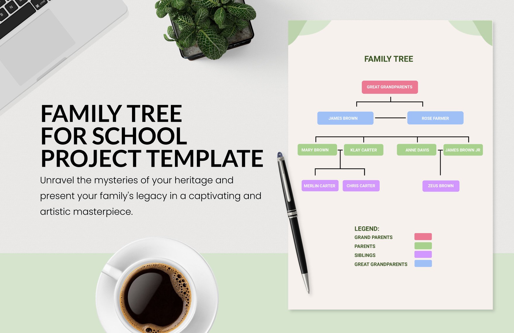 Family Tree for School Project Template