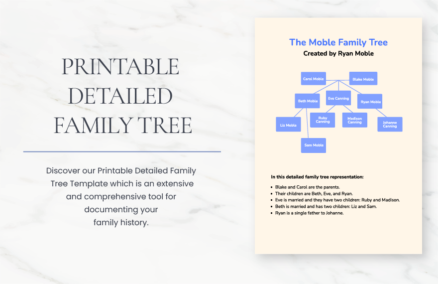 Printable Large Family Tree Template - Google Docs, Word, Apple Pages ...