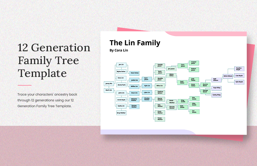 12 Generation Family Tree Template - Illustrator, PDF | Template.net