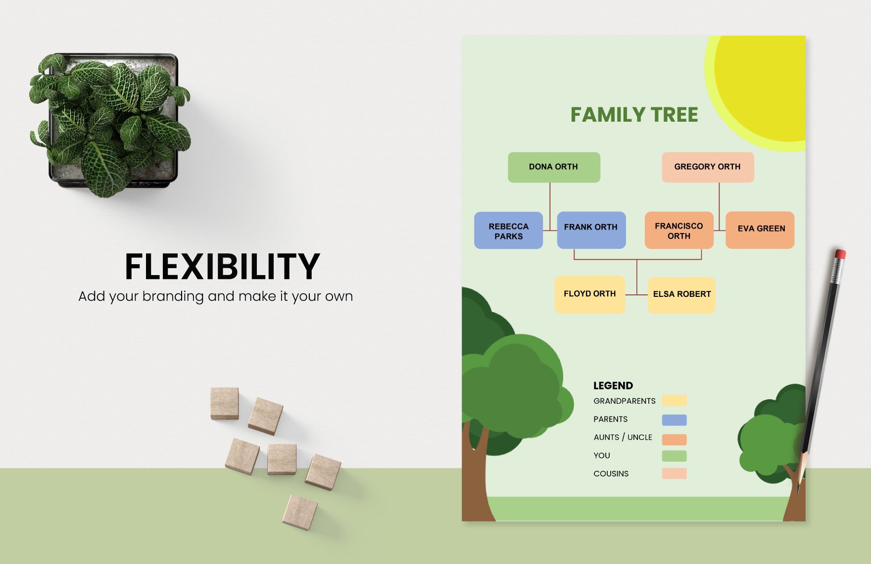Family Tree Clipart Template