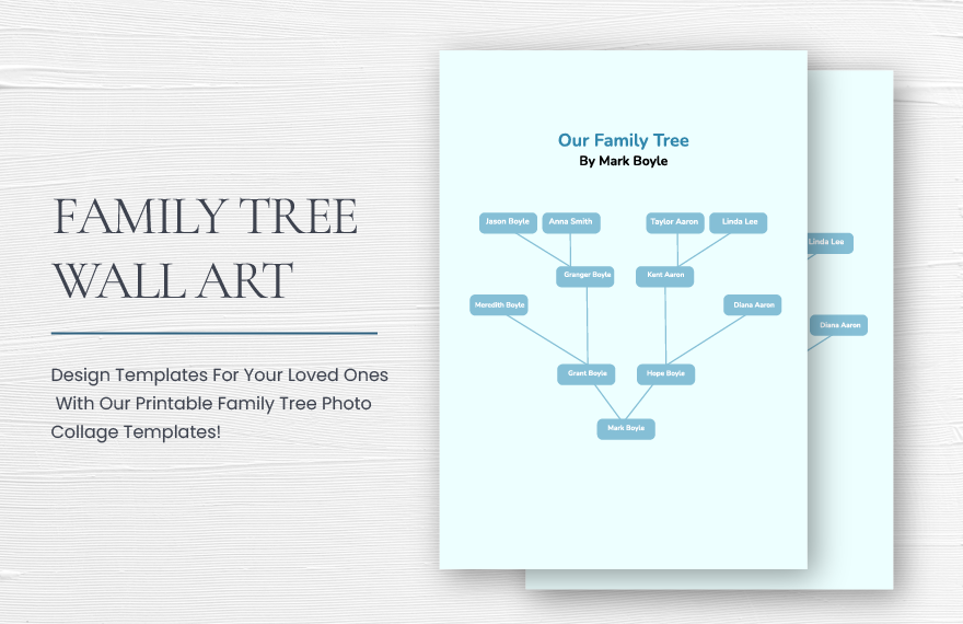 Free Family Tree Chart Template - Word, Google Docs, Excel, Apple Pages ...