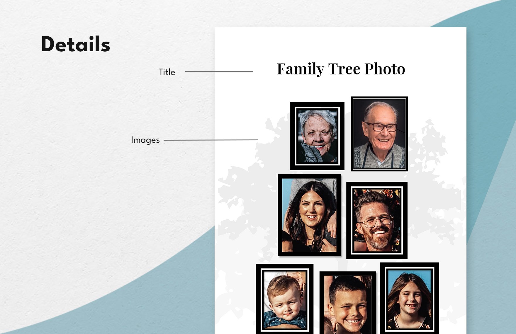 Family Tree Photo Collage Template