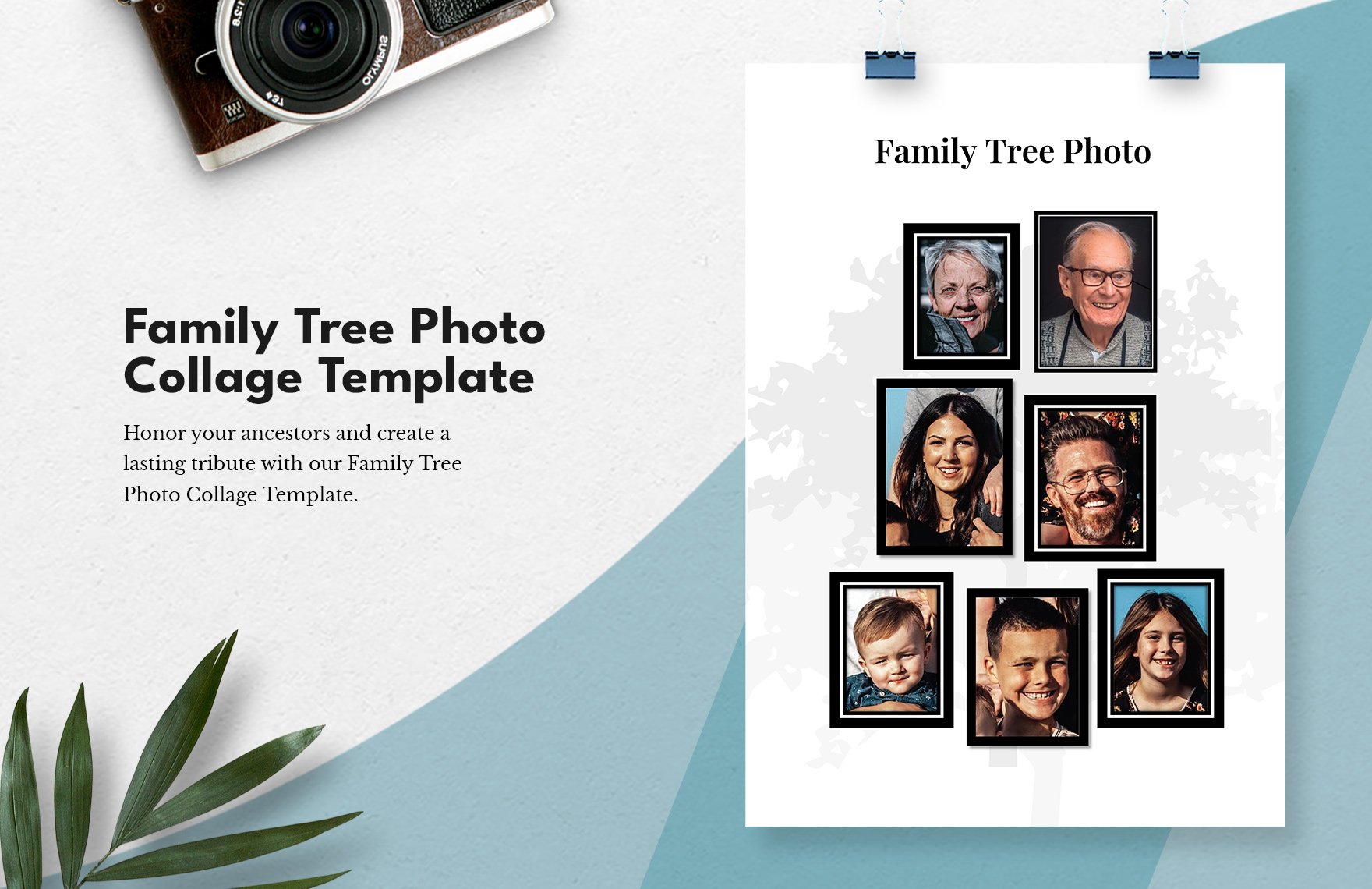 Family Tree Photo Collage Template