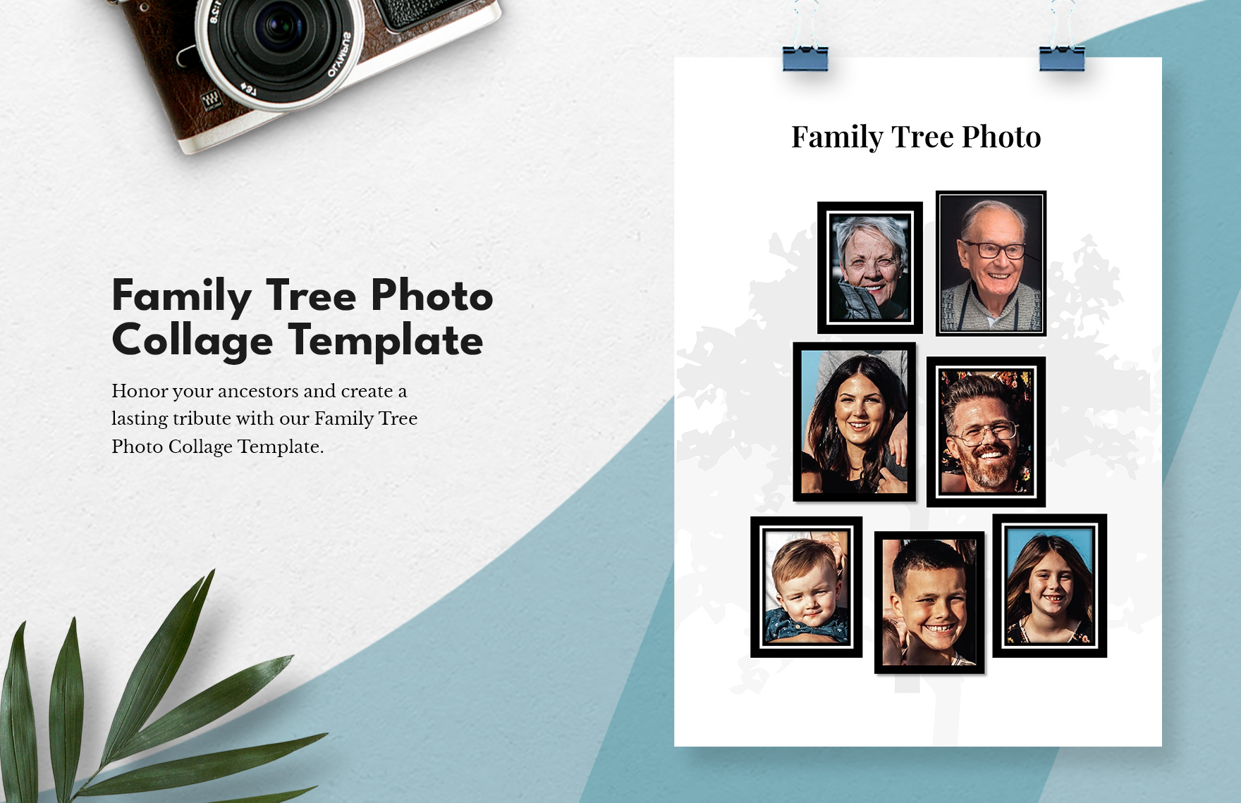 Family Tree Photo Collage Template in Word, Google Docs, PDF, Apple Pages