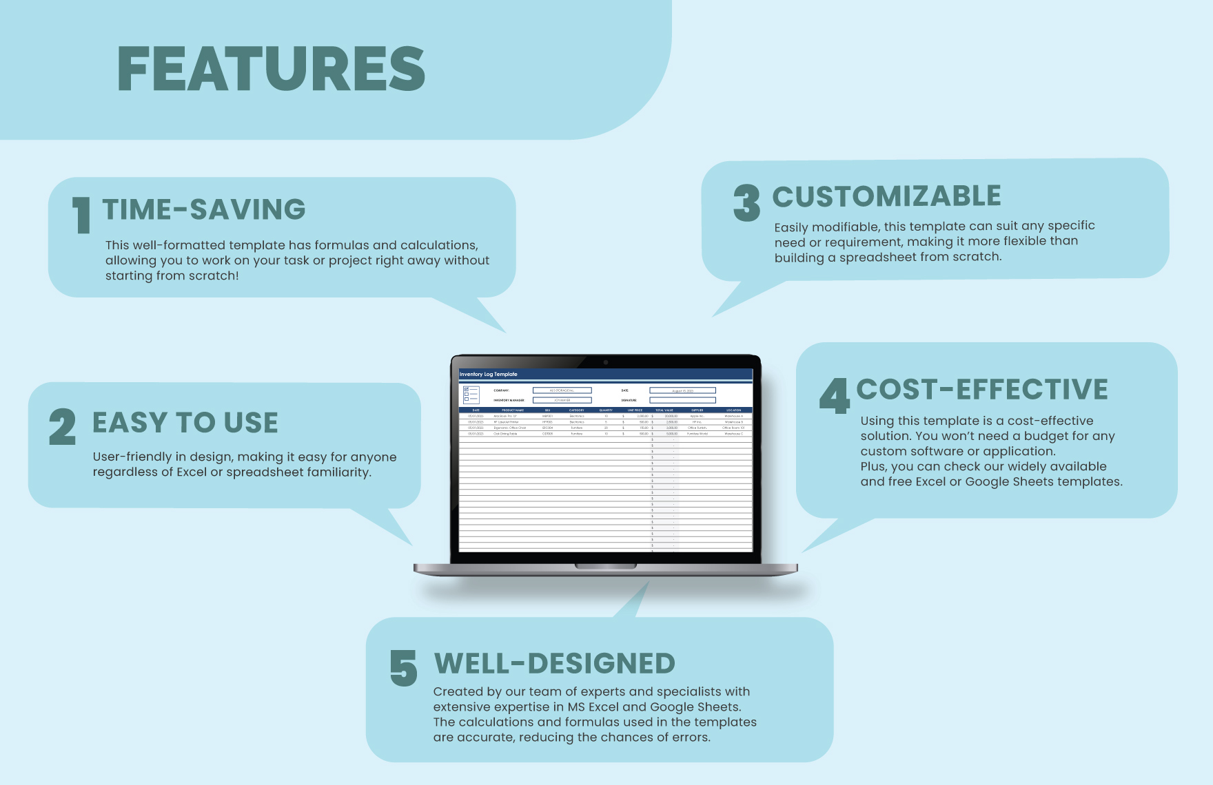 Inventory Log Template