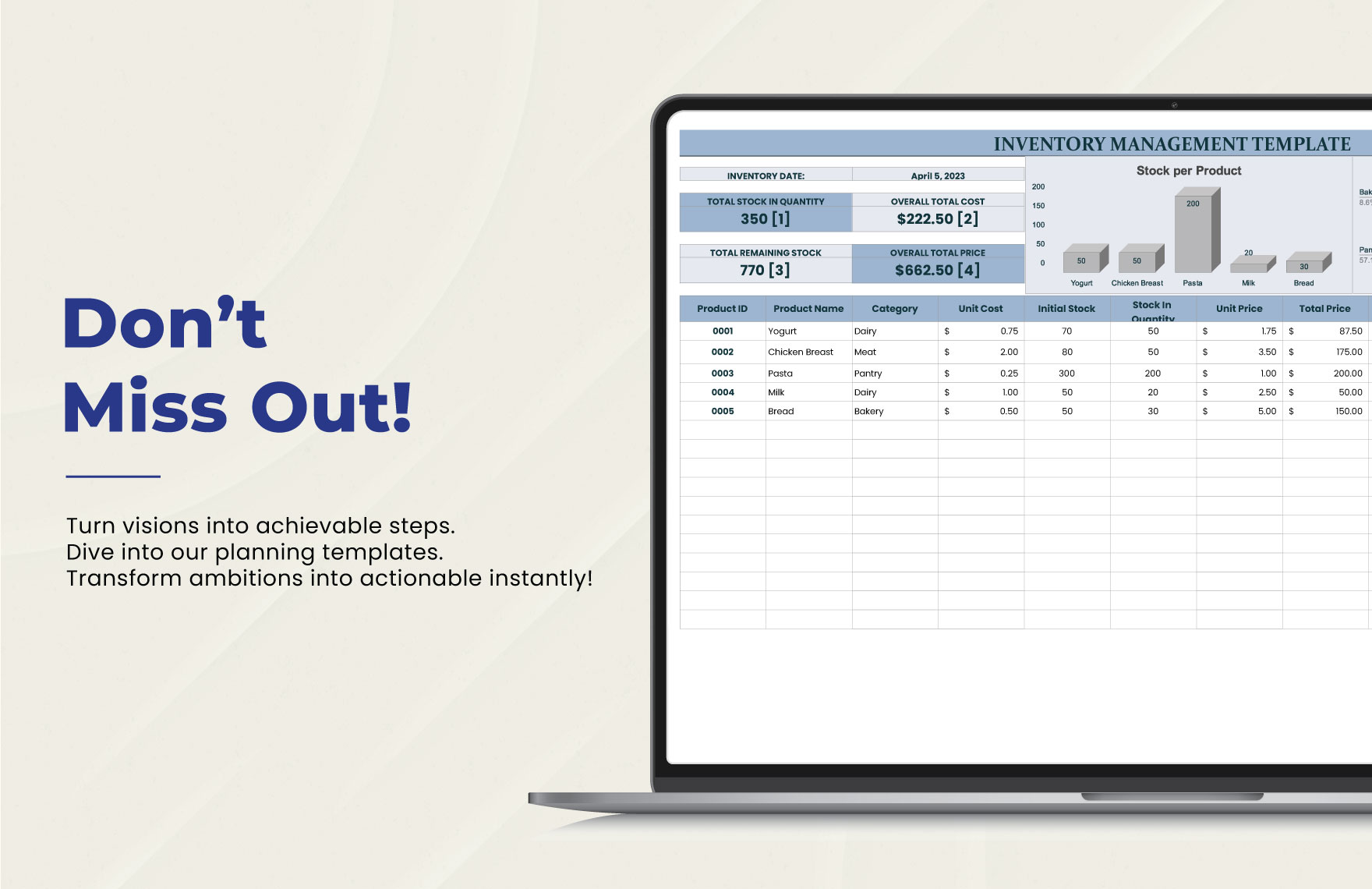 Inventory Management Template