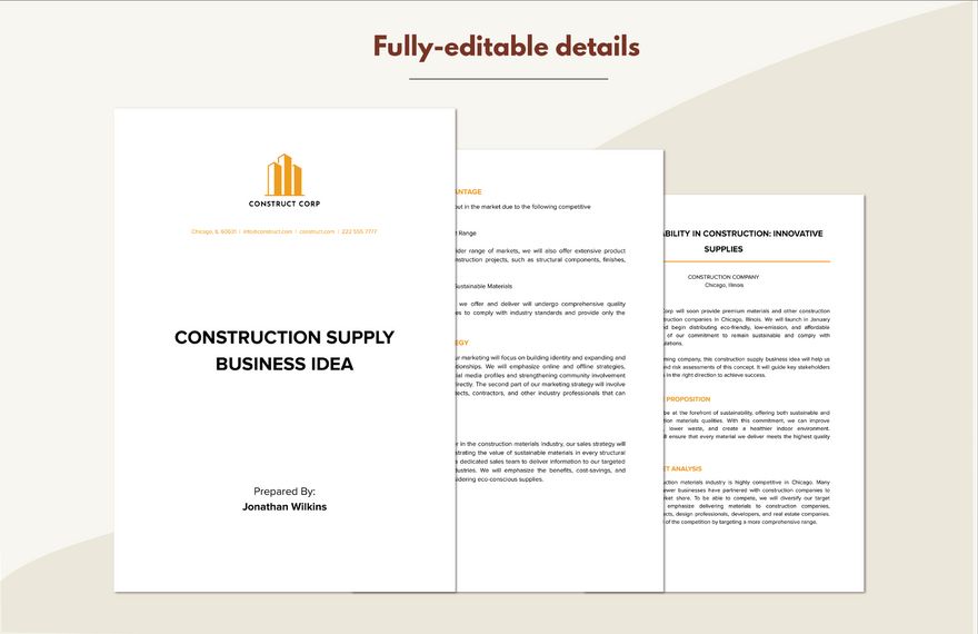 Construction Supply Business Idea