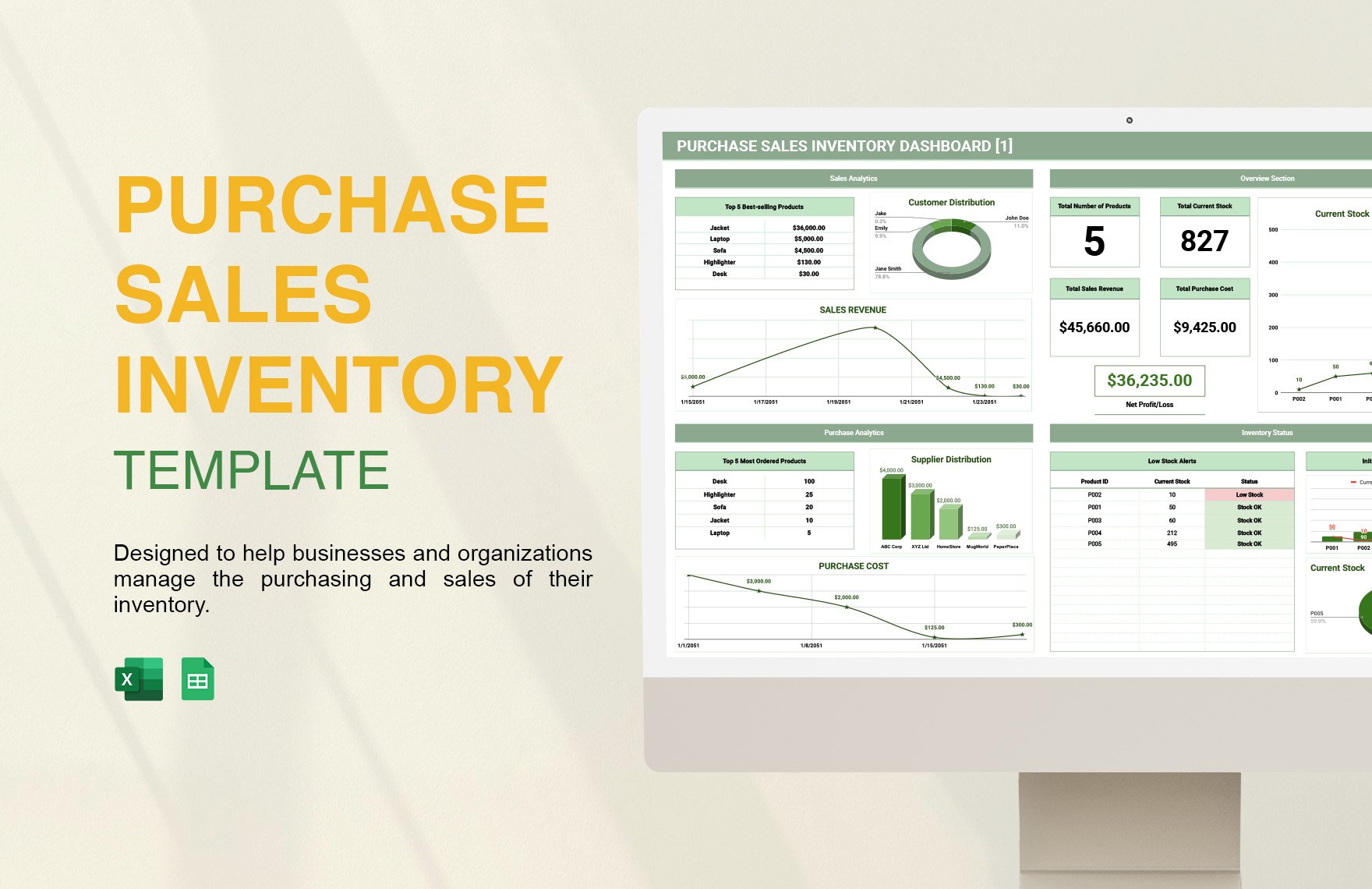 Purchase Sales Inventory Template