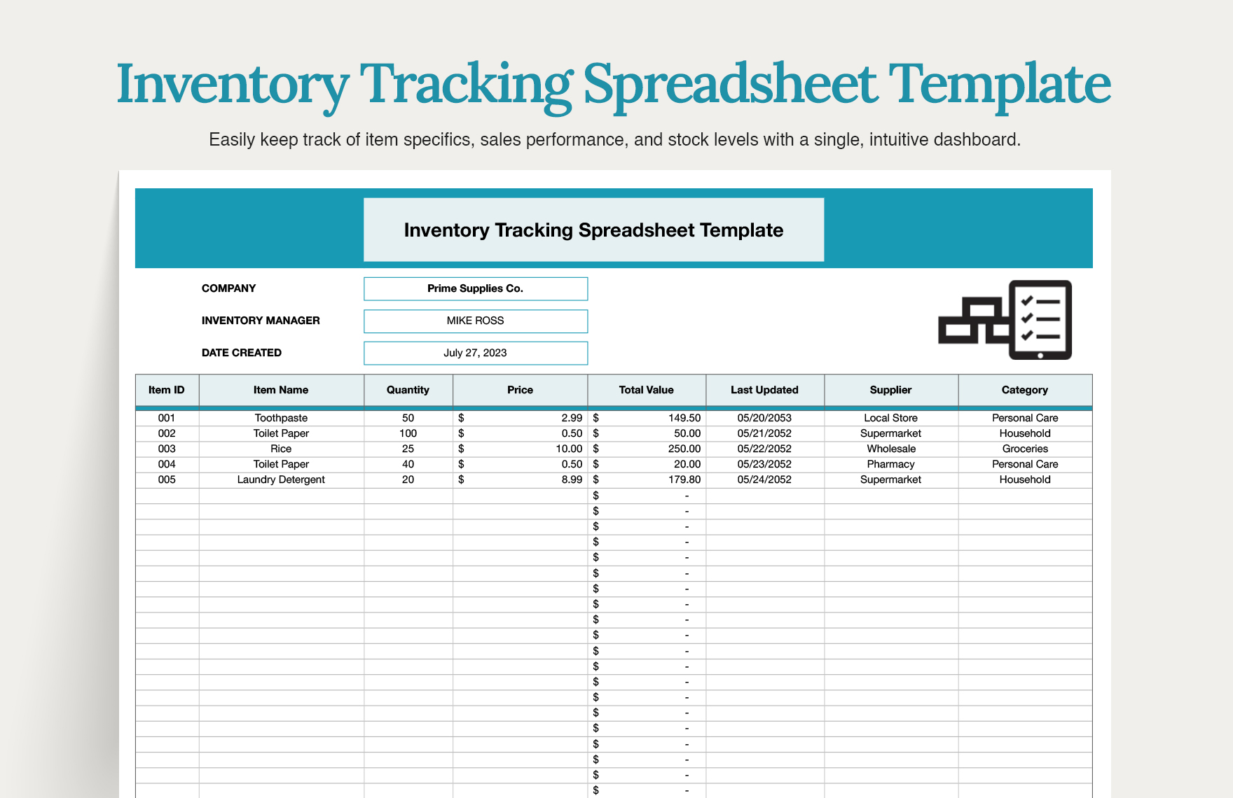 Matchless Info About Inventory Tracking Template Google Sheets Popking
