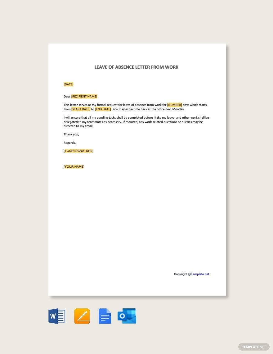 Leave of Absence Letter Template