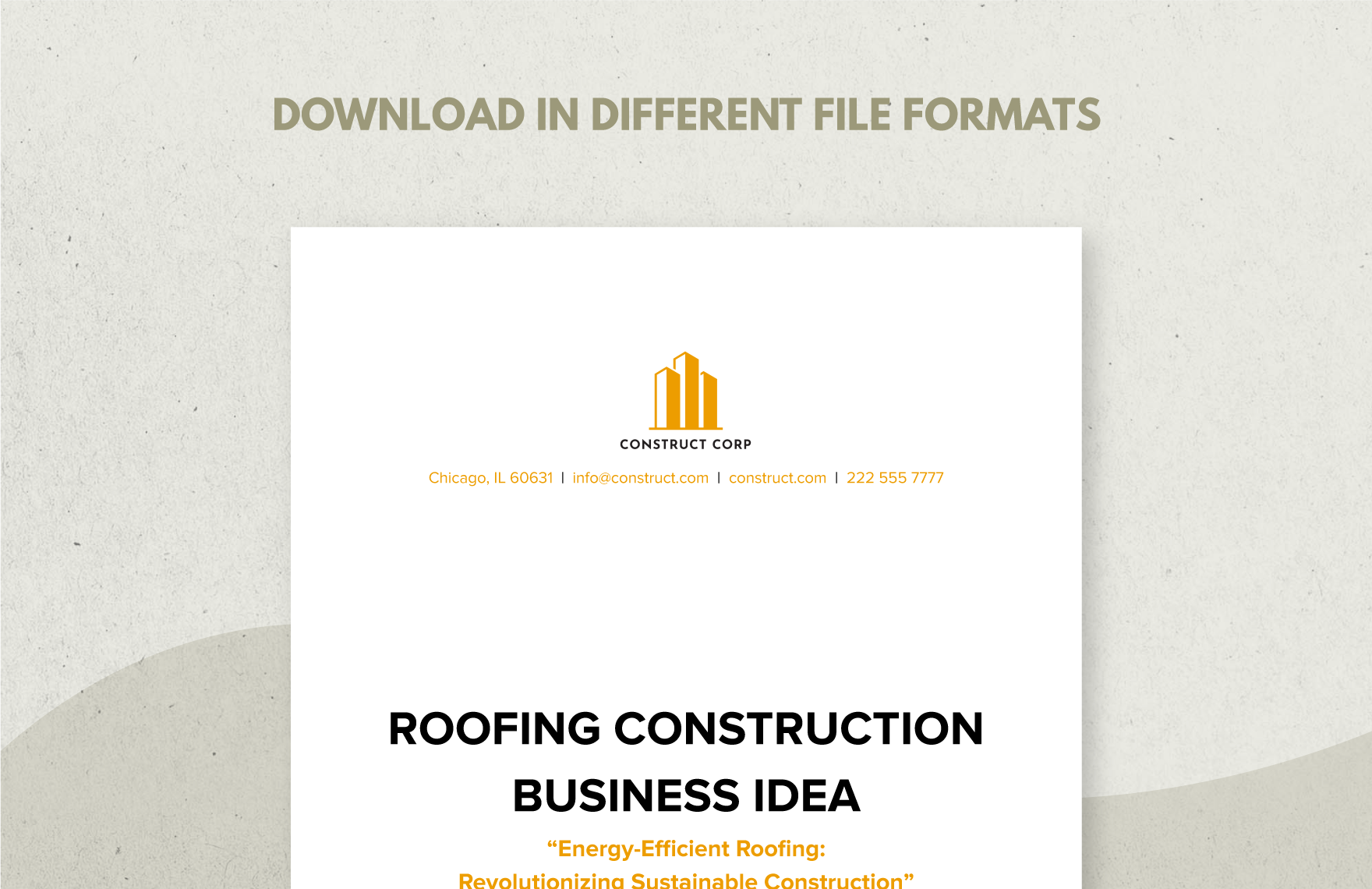 Roofing Construction Business Idea