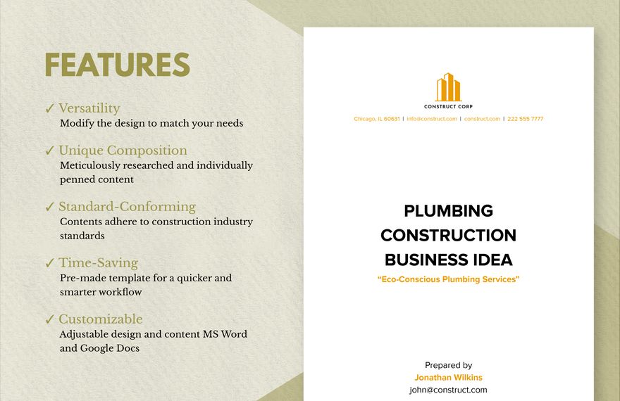 Plumbing Construction Business Ideas