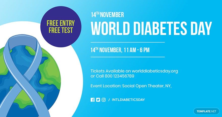 World Diabetes Day Facebook Post Template