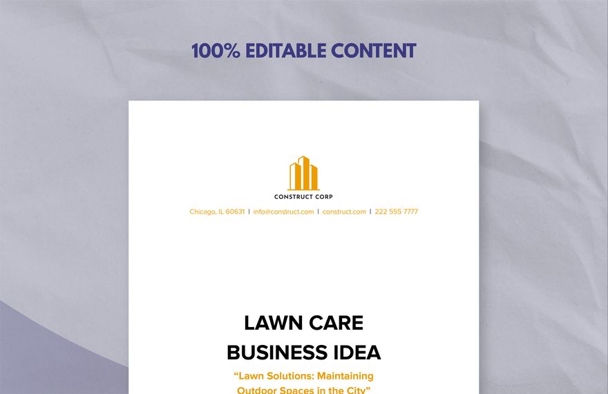 Lawn Care Business Idea