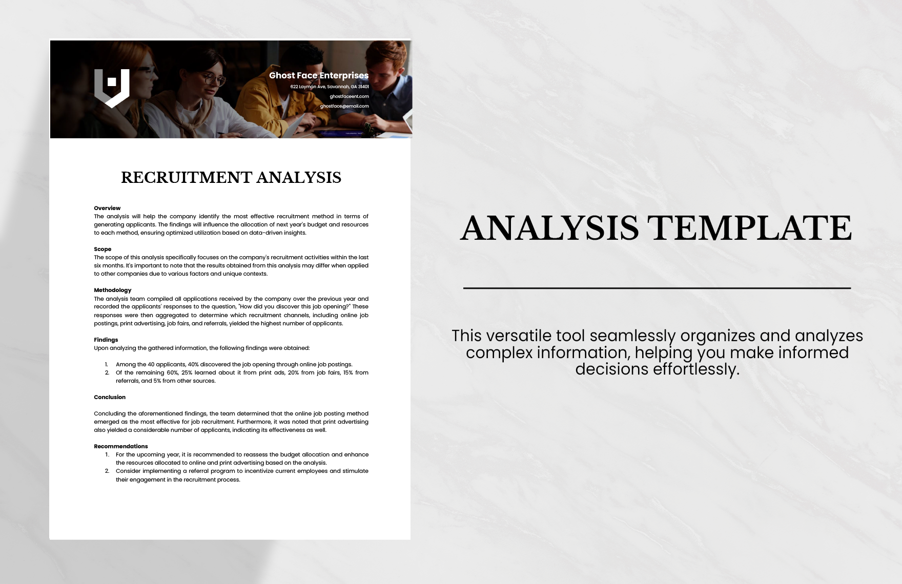 Analysis Templates In Word Analysis Report Template Word