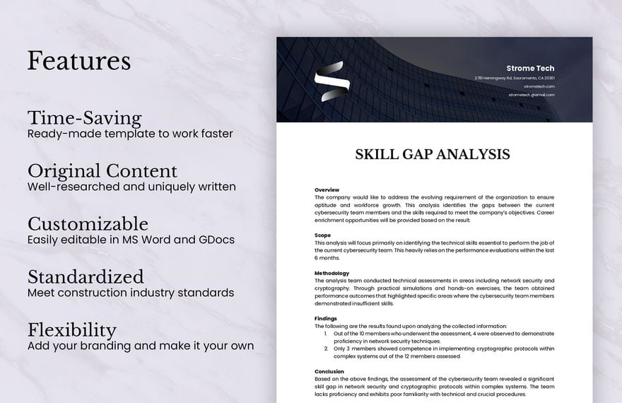 Skill Gap Analysis Template