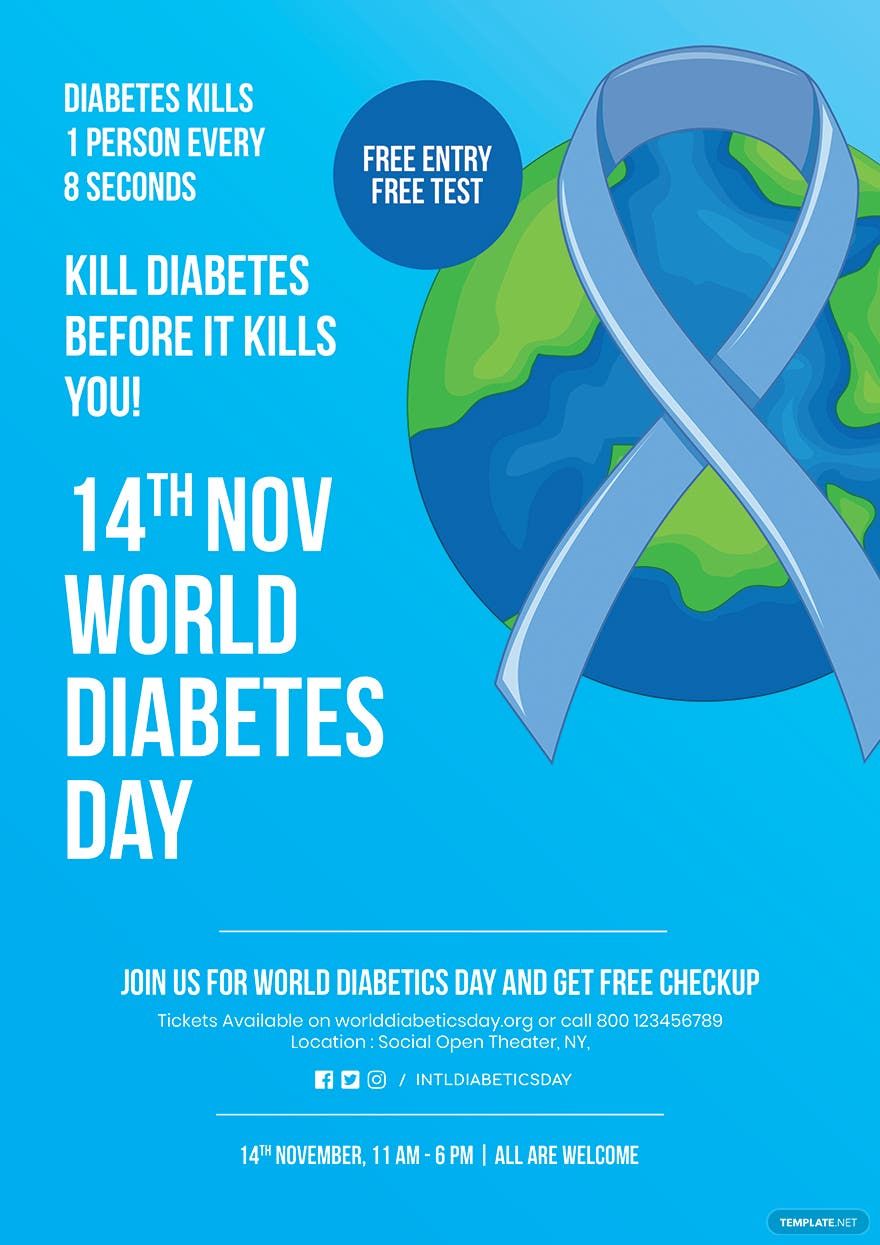 World Diabetes Day Poster Template