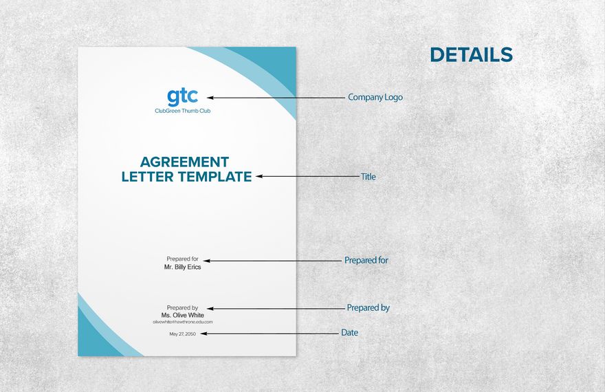 Agreement Letter Template