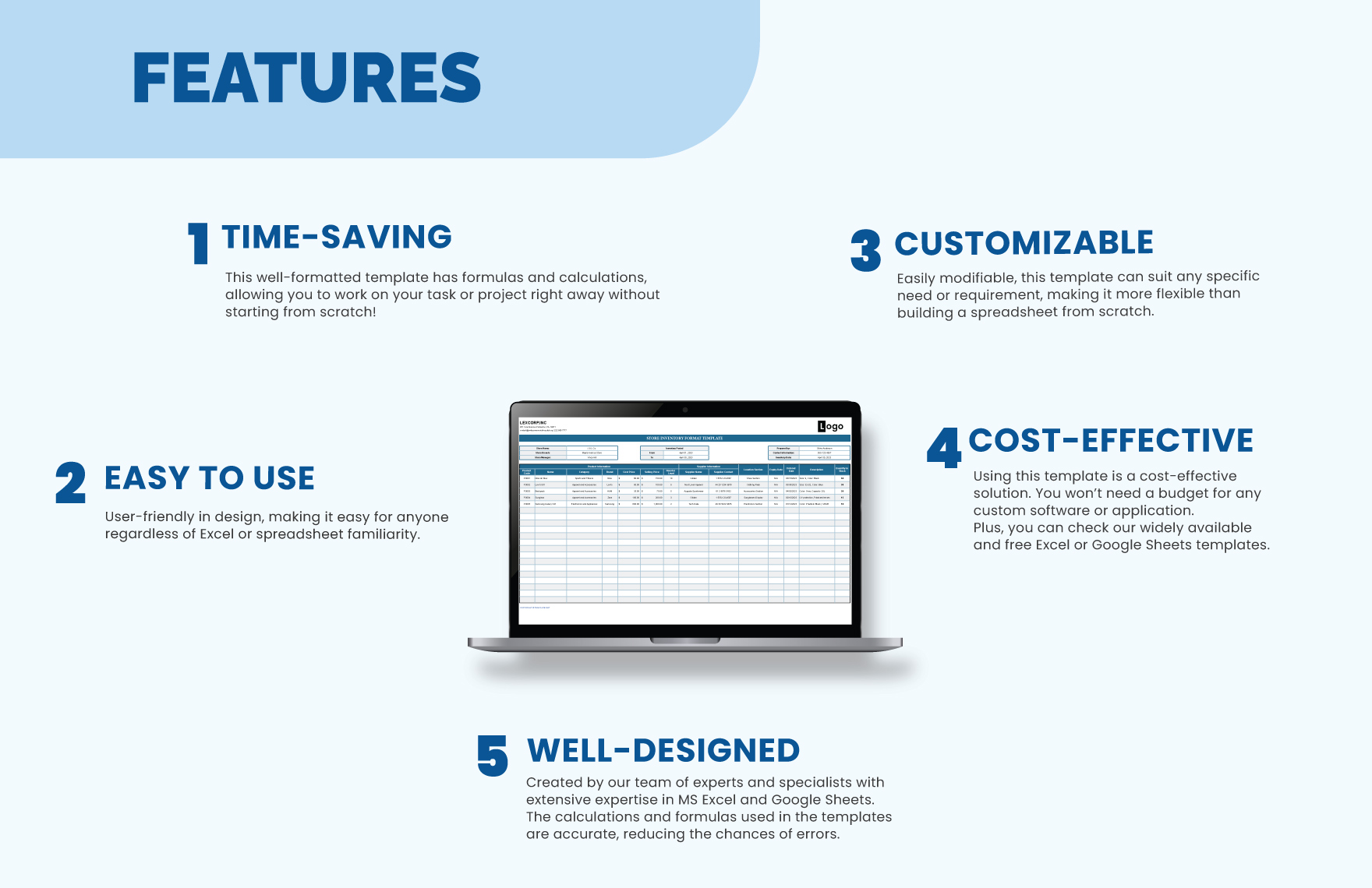 Store Inventory Format Template