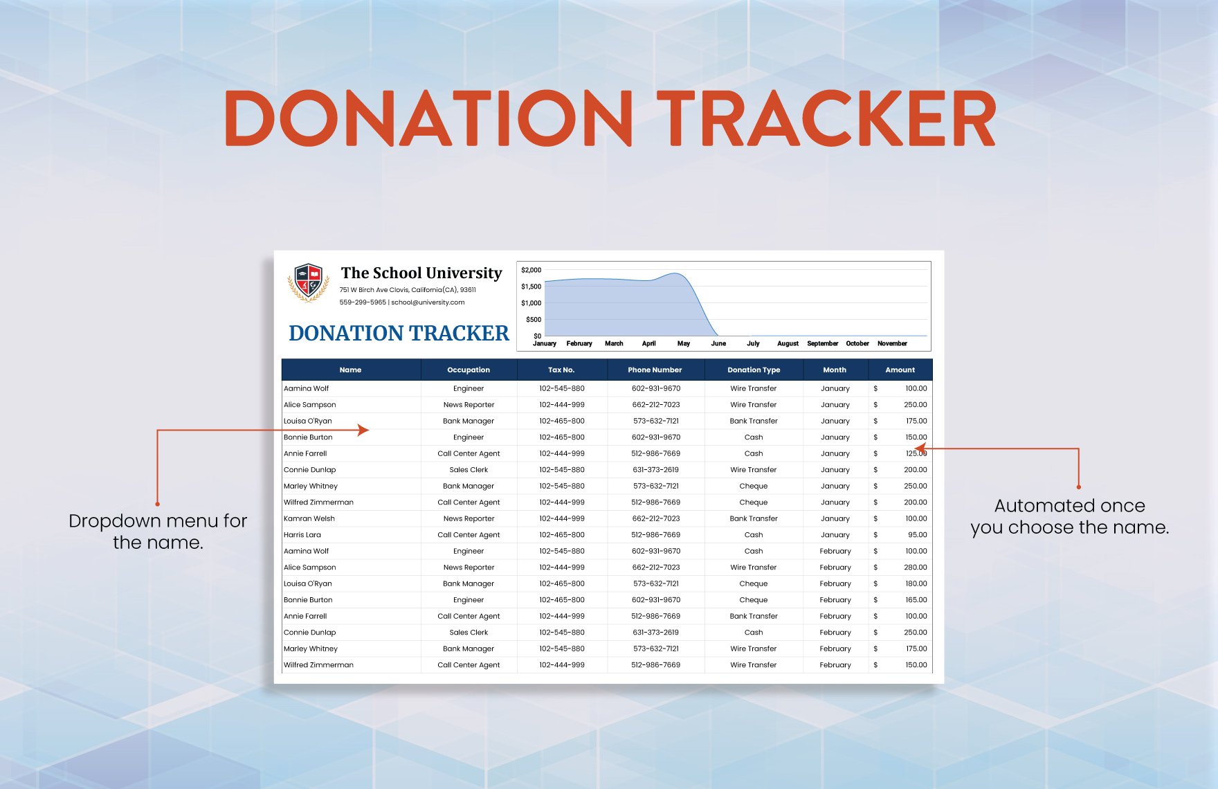 Donation Tracker Template