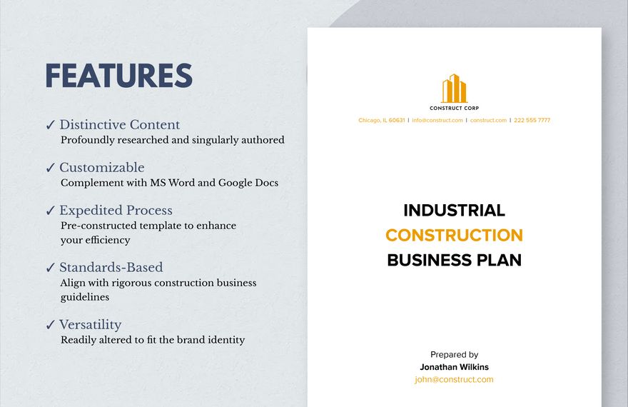 Industrial Construction Business Plan Template