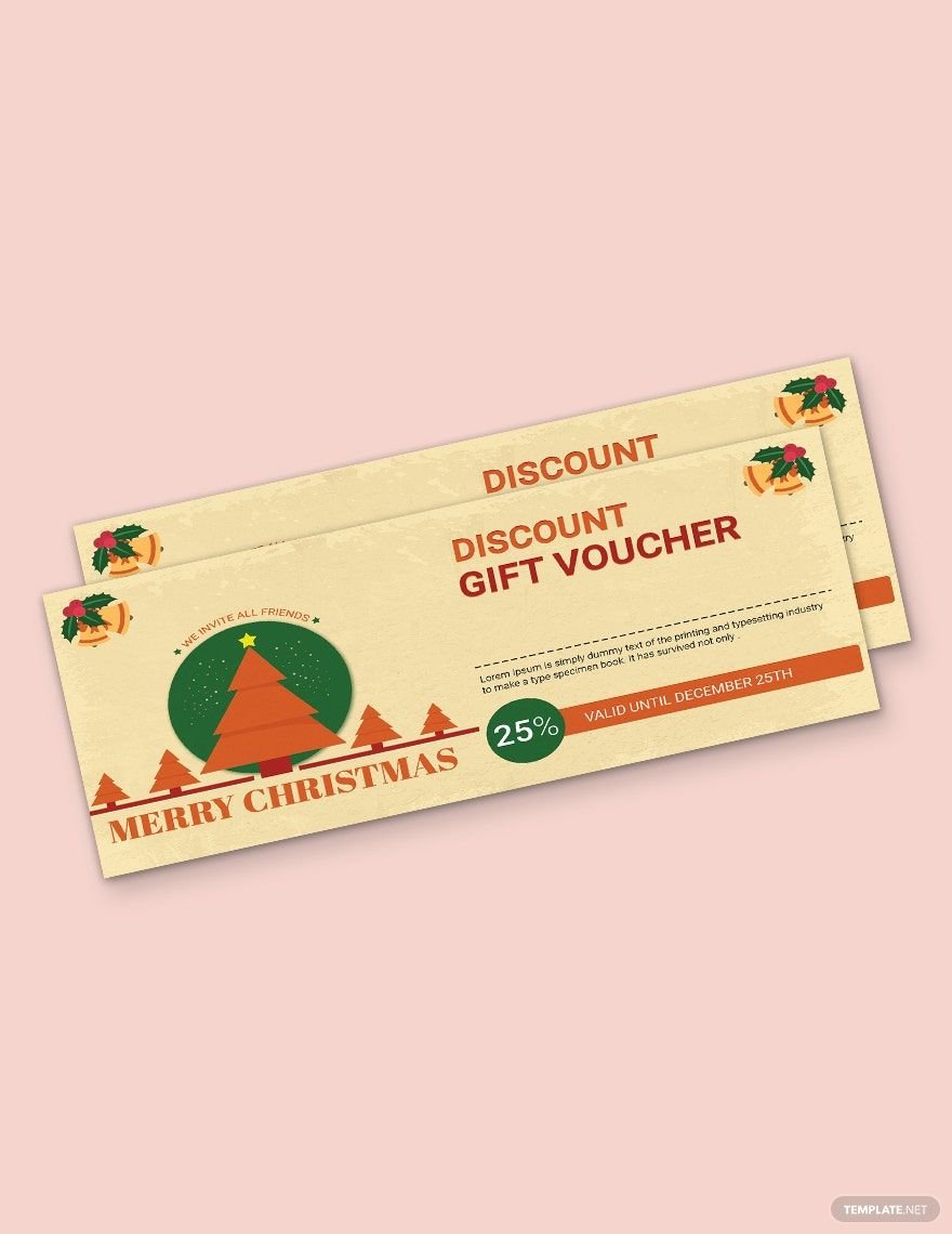 Free Christmas Discount Gift Voucher Template
